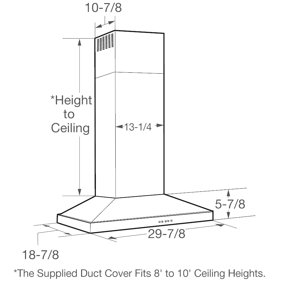 Monogram ZVW8301SWSS 30" Wall-Mounted Vent Hood