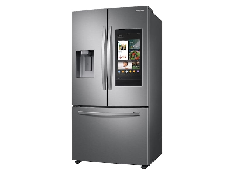 Samsung RF27T5501SR 26.5 Cu. Ft. Large Capacity 3-Door French Door Refrigerator With Family Hub™ And External Water & Ice Dispenser In Stainless Steel
