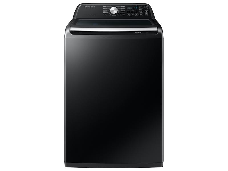 Samsung WA46CG3505AVA4 4.6 Cu. Ft. Large Capacity Smart Top Load Washer With Activewave™ Agitator And Active Waterjet In Brushed Black