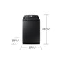 Samsung WA54CG7105AVUS 5.4 Cu. Ft. Extra-Large Capacity Smart Top Load Washer With Activewave™ Agitator And Super Speed Wash In Brushed Black