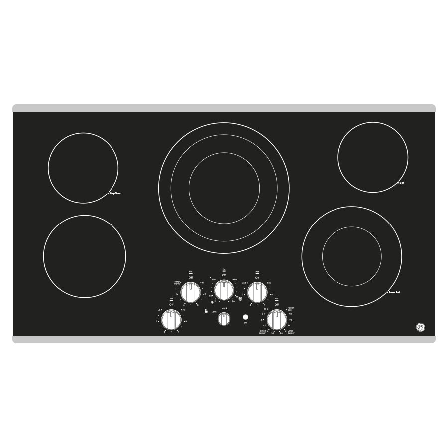 Ge Appliances JEP5036STSS Ge® 36" Built-In Knob Control Electric Cooktop