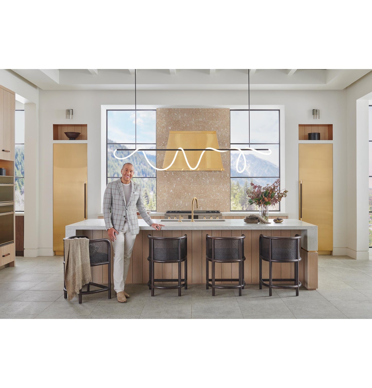 Monogram ZVC53DWB1 Monogram 53" Brass Designer Collection Hood Insert Sold Separately