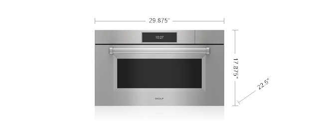 Wolf CSOP3050PMSP 30" M Series Professional Convection Steam Oven - Plumbed