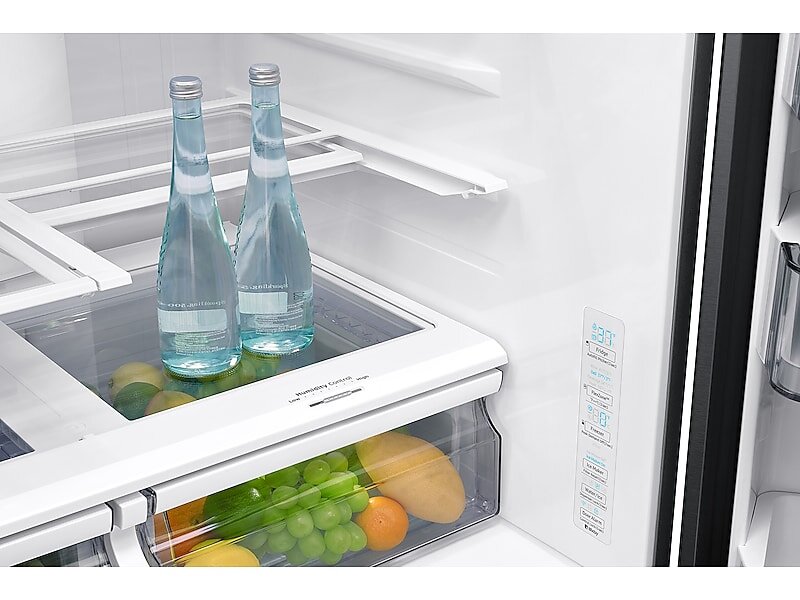 Samsung RF24R7201SG 23 Cu. Ft. Counter Depth 4-Door French Door Refrigerator With Flexzone™ Drawer In Black Stainless Steel