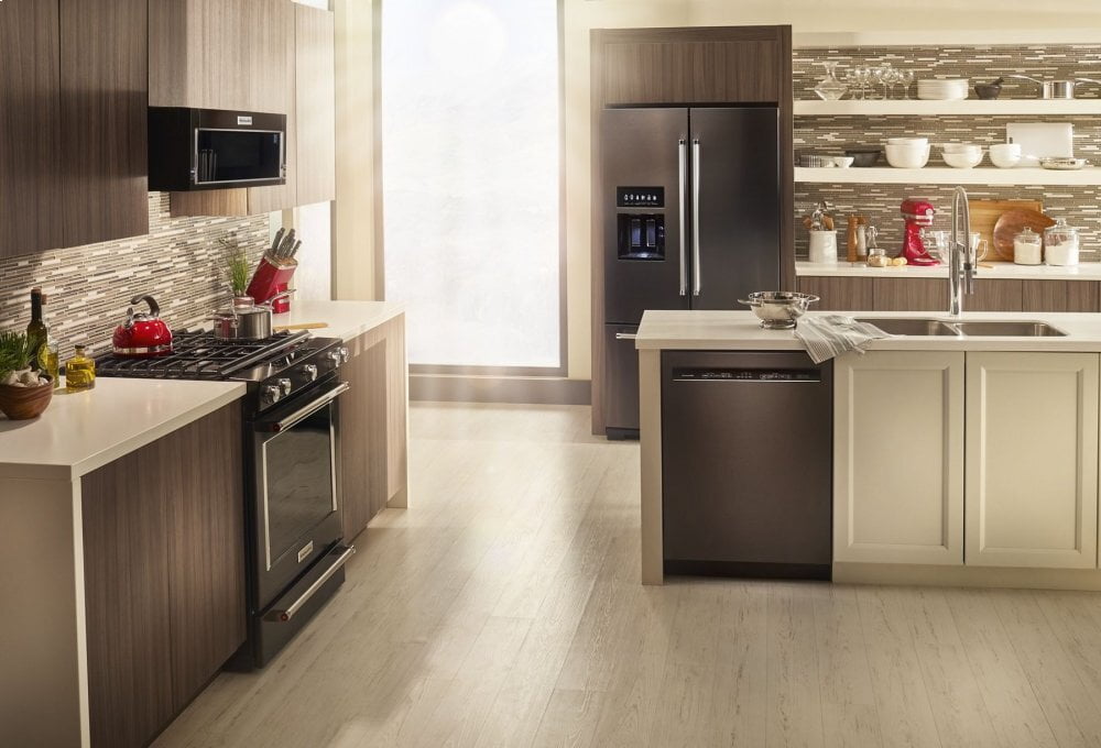 Kitchenaid KSGG700EBS 30-Inch 5-Burner Gas Slide-In Convection Range - Black Stainless Steel With Printshield™ Finish