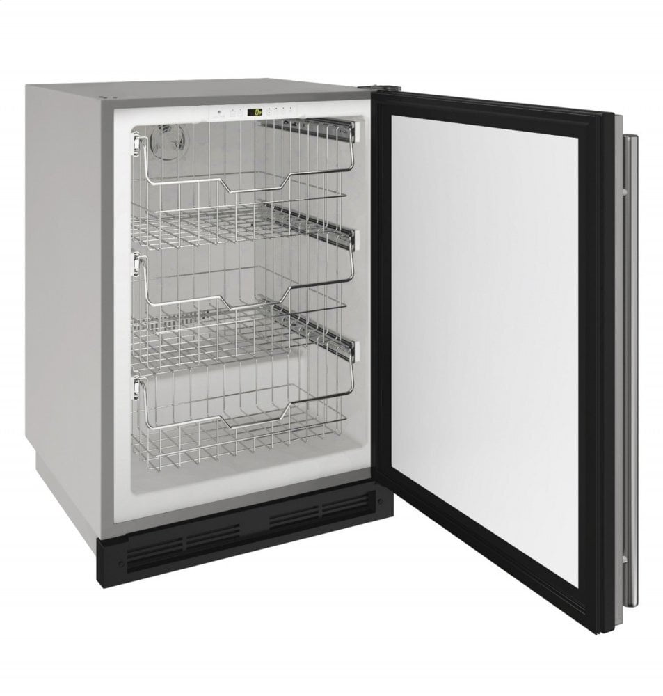 U-Line U1224FZRSOD00A 1000 Series 24" Outdoor Convertible Freezer With Stainless Solid Finish And Field Reversible Door Swing (115 Volts / 60 Hz)