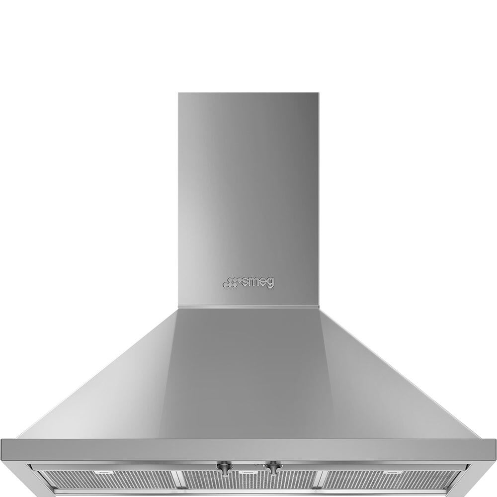 Smeg KPF36UX 36" Portofino Chimney Hood, Gray