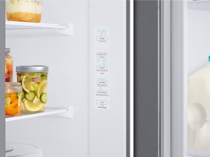 Samsung RS28A500ASR 28 Cu. Ft. Smart Side-By-Side Refrigerator In Stainless Steel