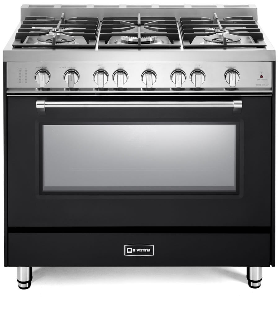 Verona VPFSGG365E Matte Black 36" Prestige Gas Range