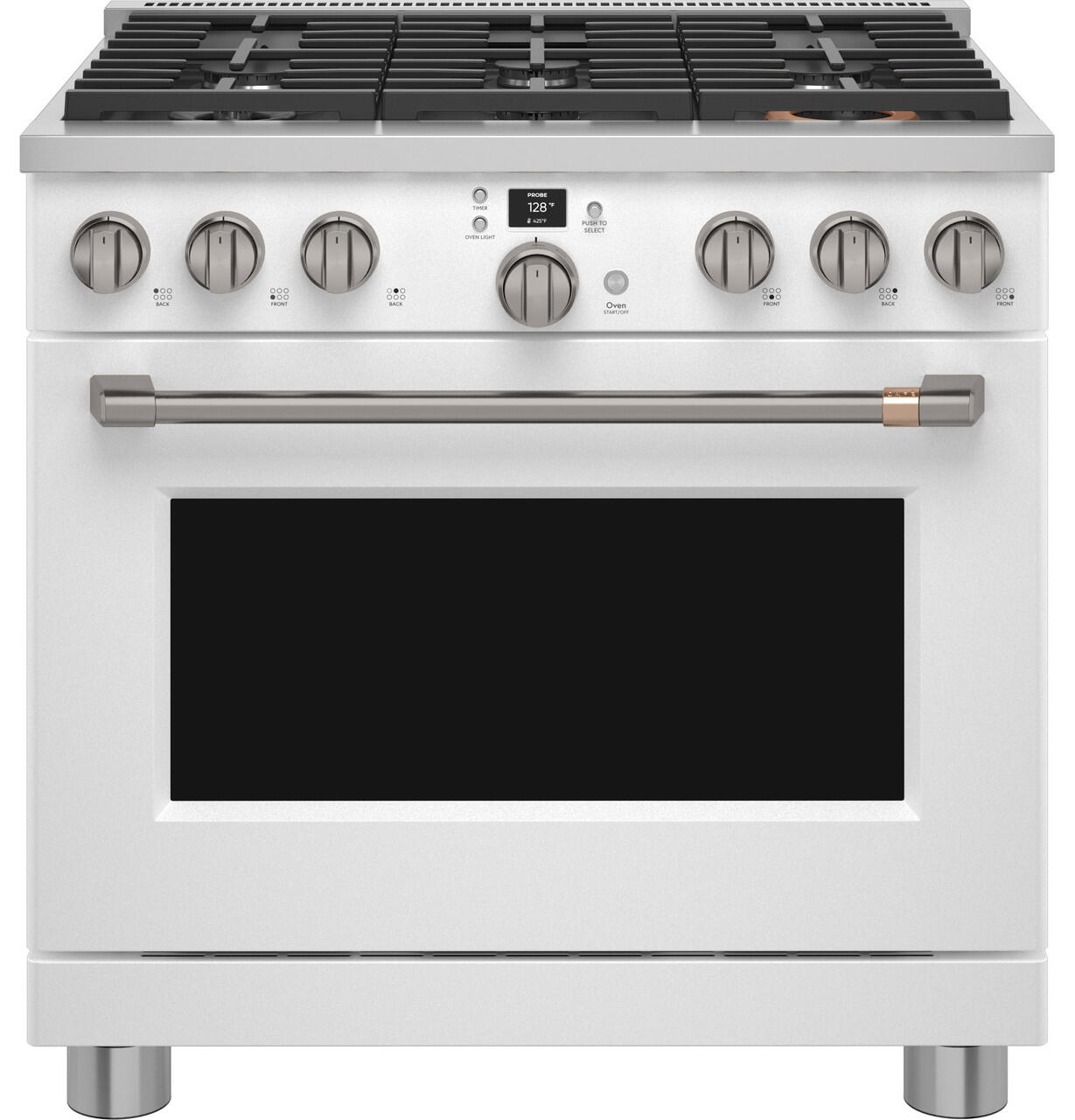 Cafe C2Y366P4TW2 Café™ 36" Smart Dual-Fuel Commercial-Style Range With 6 Burners (Natural Gas)