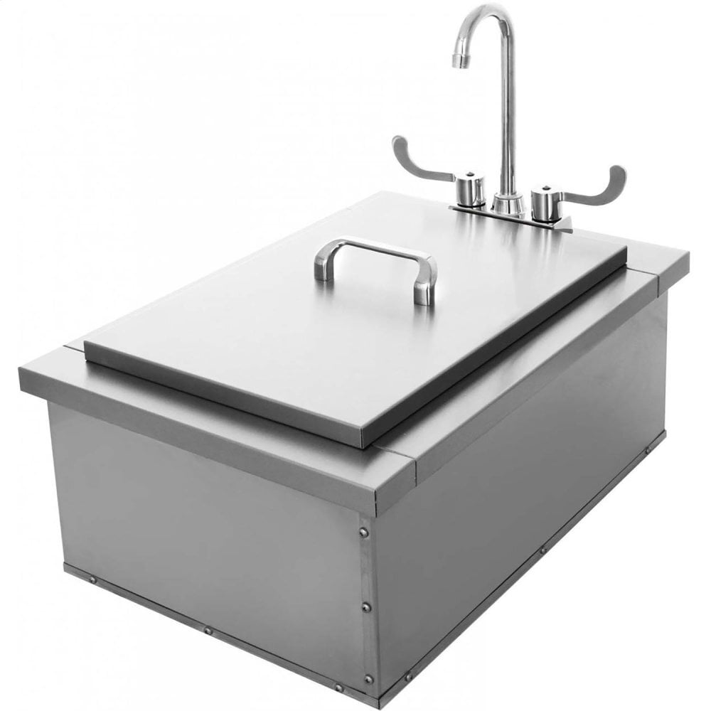 Heat Grills HTXSINK15X24 Insulated Sink With Condiment Tray, 15X24