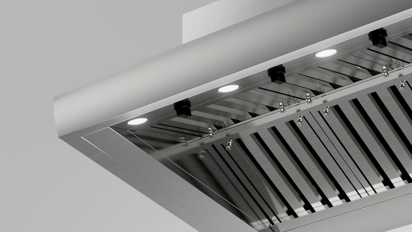 Xo Appliance XOGV48S Outdoor Hood, 48Inw, 33Ind, 18Int, 1200Cfm, Leds, Pro Baffle Filters