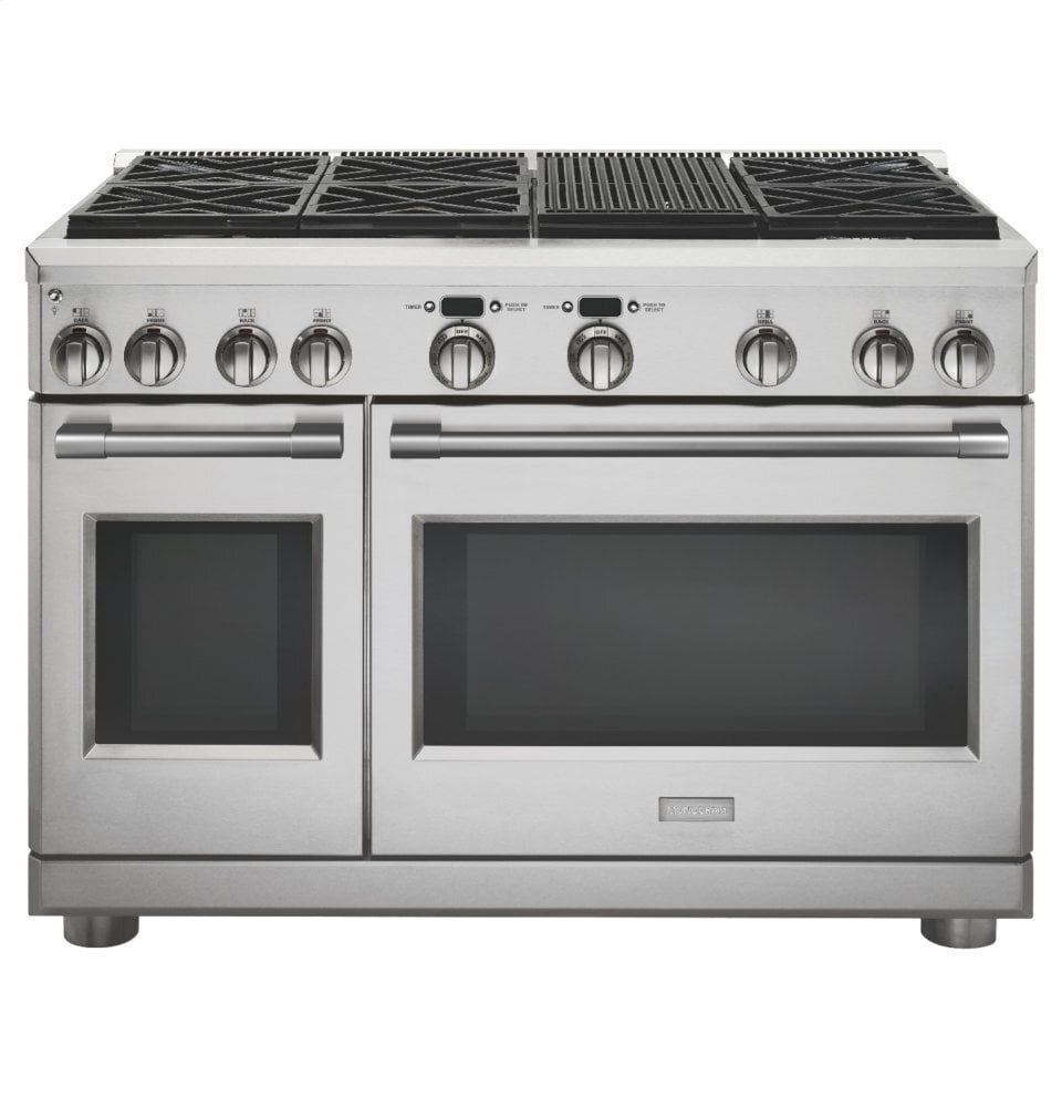 Monogram ZDP486NRNSS Monogram 48" Dual-Fuel Professional Range With 6 Burners And Grill (Natural Gas)