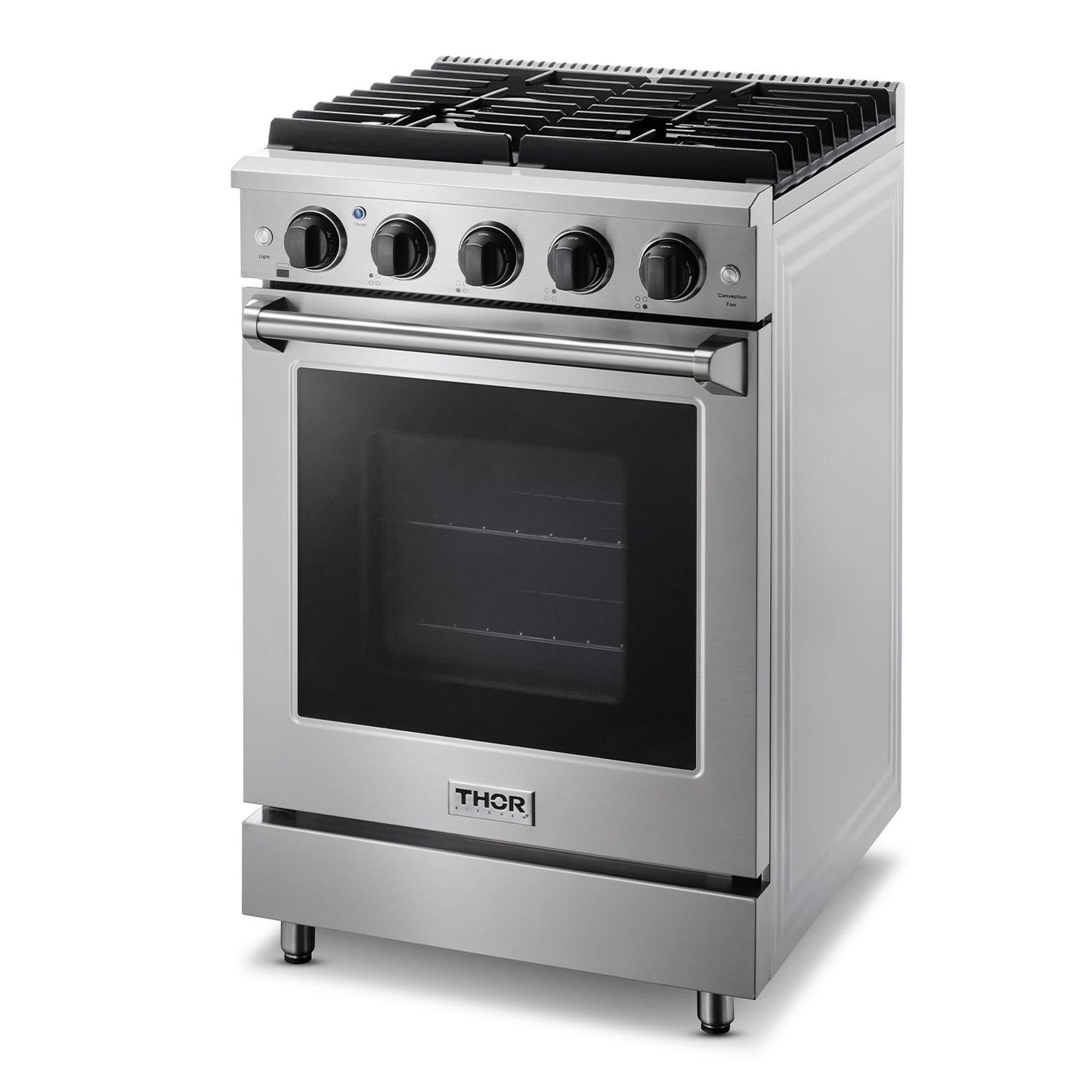 Thor Kitchen LRG2401ULP 24 Inch Freestanding Gas Range In Stainless Steel - Liquid Propane