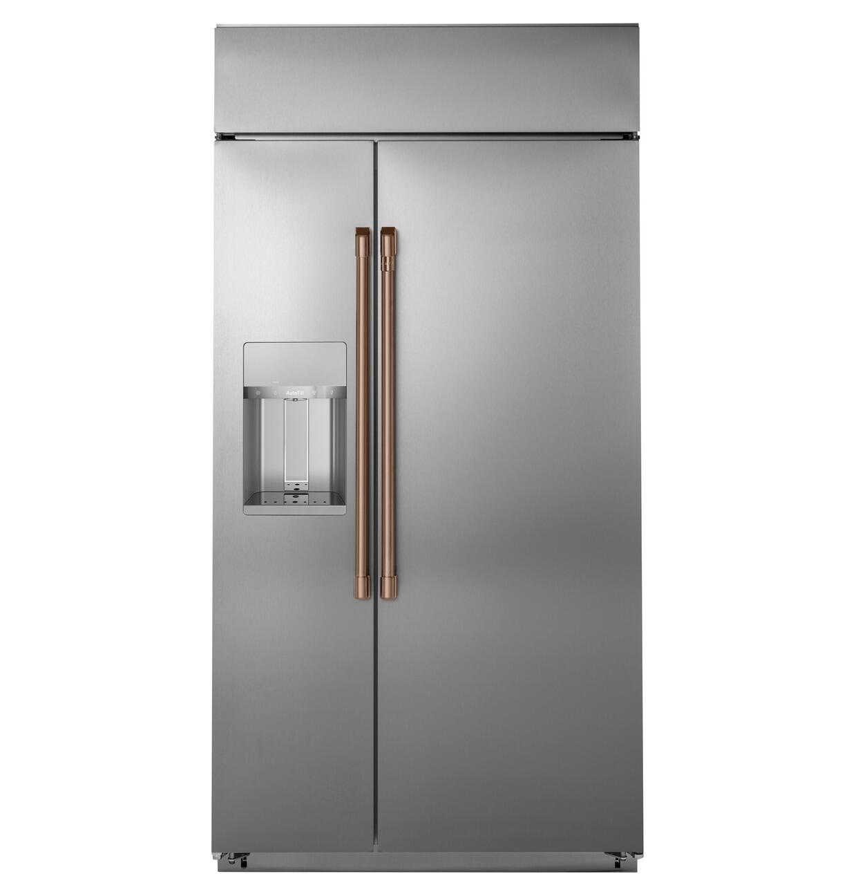 Cafe CSB42YP2RS1 Café™ 42" Smart Built-In Side-By-Side Refrigerator With Dispenser