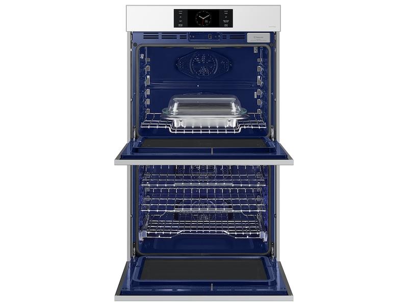 Samsung NV51CB700D12 Bespoke 30" White Glass Double Wall Oven With Ai Pro Cooking™ Camera