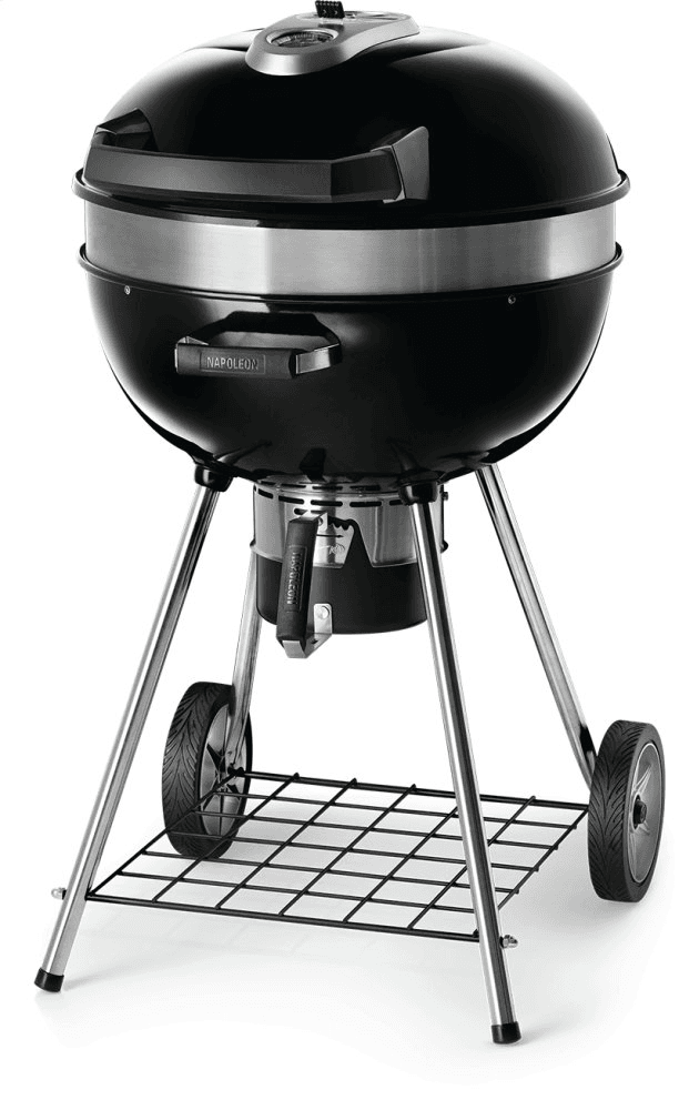 Napoleon Bbq PRO22KLEG2 22" Pro Charcoal Kettle Grill , Black , Charcoal
