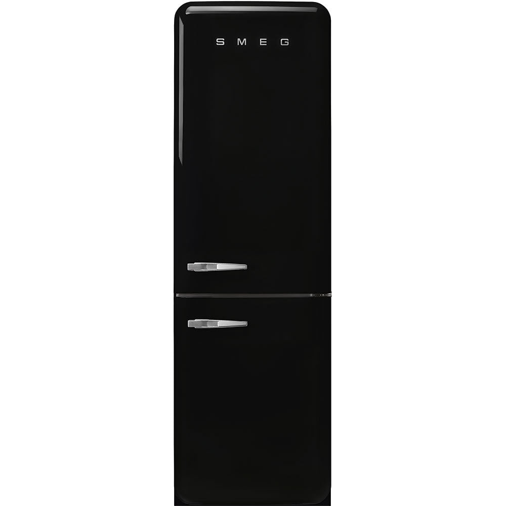 Smeg FAB32URBL3 '50S Style No Frost' Fridge-Freezer, Black, Right Hand Hinge, 60 Cm (Approx 24")