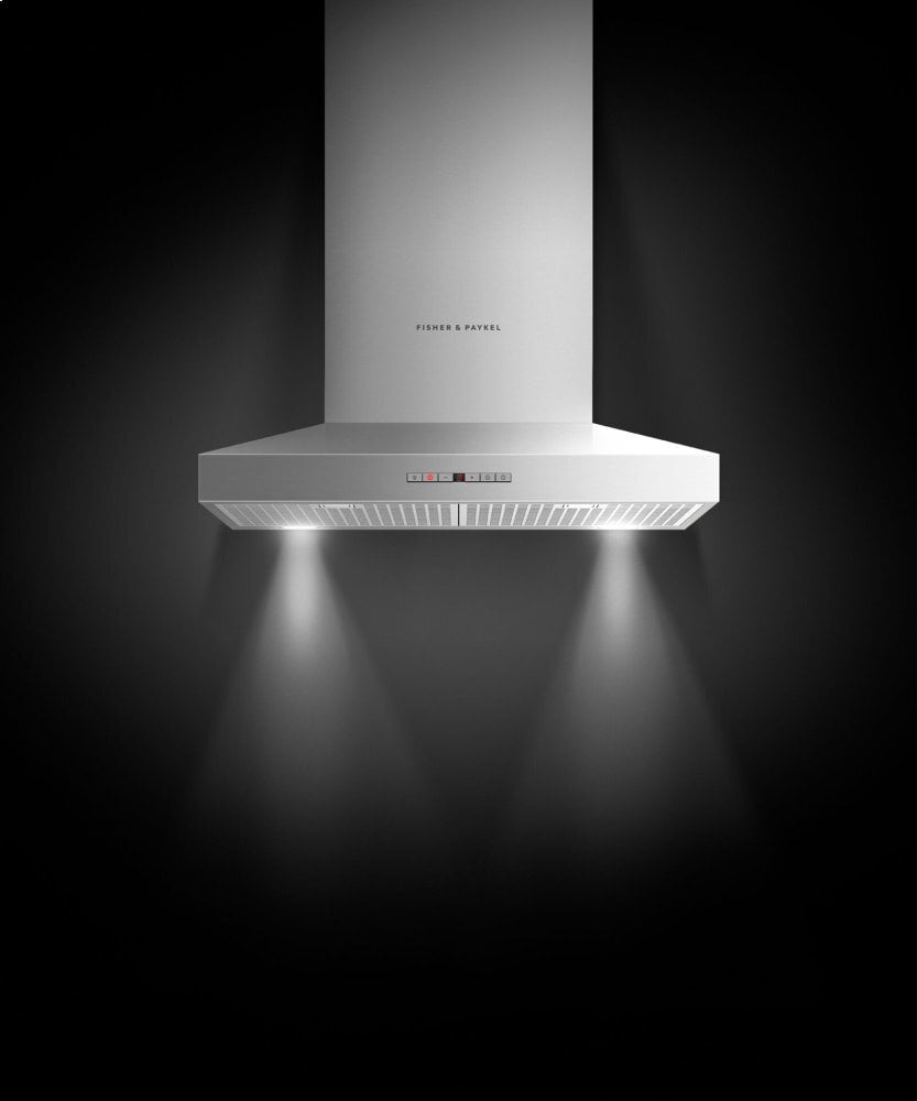 Fisher & Paykel HC24PHTX1N Wall Range Hood, 24", Pyramid Chimney