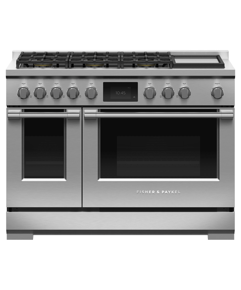 Fisher & Paykel RDV3486GDN Dual Fuel Range, 48", 6 Burners With Griddle
