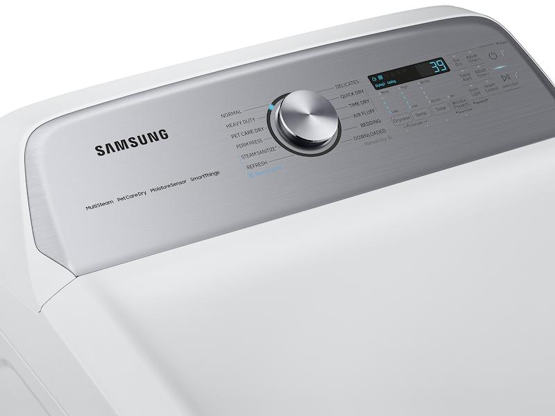 Samsung DVG54CG7150W 7.4 Cu. Ft. Smart Gas Dryer With Pet Care Dry And Steam Sanitize+ In White