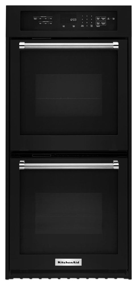 Kitchenaid KODC304EBL 24" Double Wall Oven With True Convection - Black