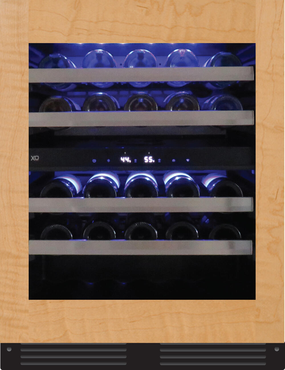 Xo Appliance XOU24WDZGOA 24In Wine Cellar 2 Zone Overlay Glass Ada Height