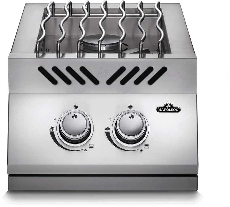 Napoleon Bbq BI12RTNSS Built-In 500 Series Inline Dual Range Top Burner With Stainless Steel Cover , Stainless Steel , Natural Gas