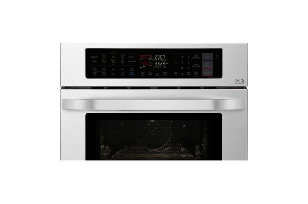 Lg LSWC307ST Lg Studio 1.7/4.7 Cu. Ft. Smart Wi-Fi Enabled Combination Double Wall Oven