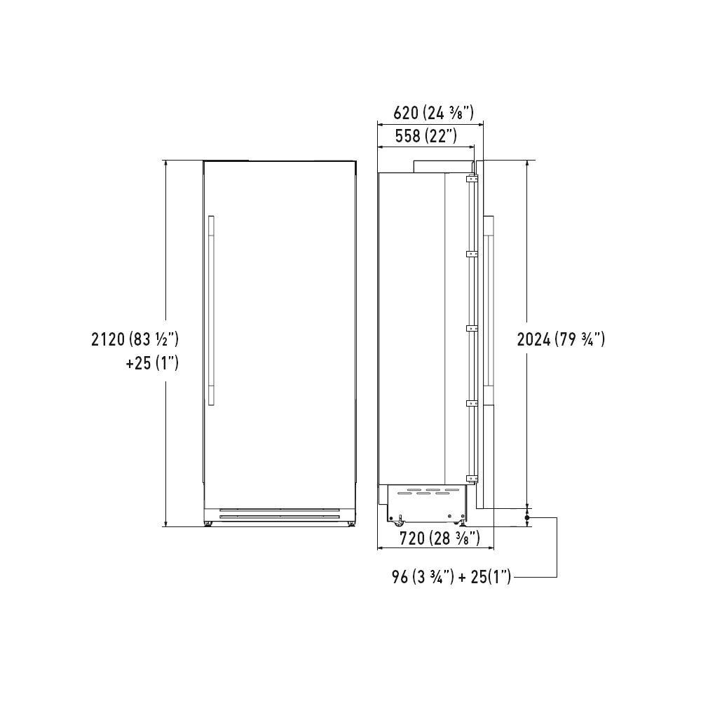 Fulgor Milano F7SRC30S1R 30" Fridge Column