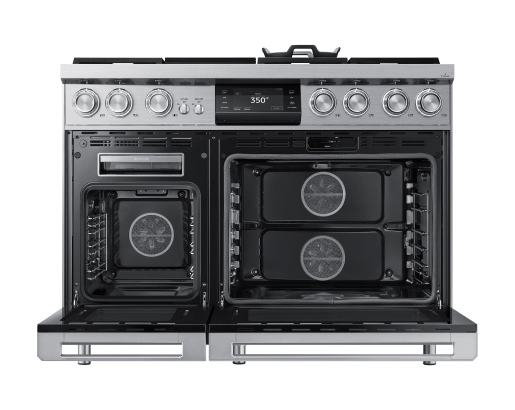 Dacor DOP48C96DLS 48" Pro Dual-Fuel Steam Range, Silver Stainless Steel, Natural Gas & Liquid Propane