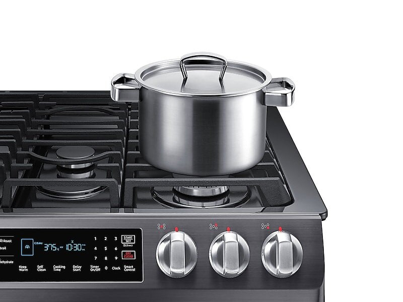 Samsung NX58N9420SG 5.8 Cu. Ft. Slide-In Gas Range With Convection In Black Stainless Steel