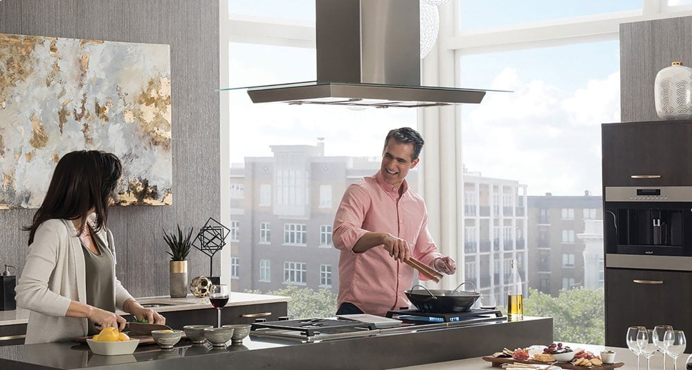 Wolf VI45G 45" Cooktop Island Hood - Glass