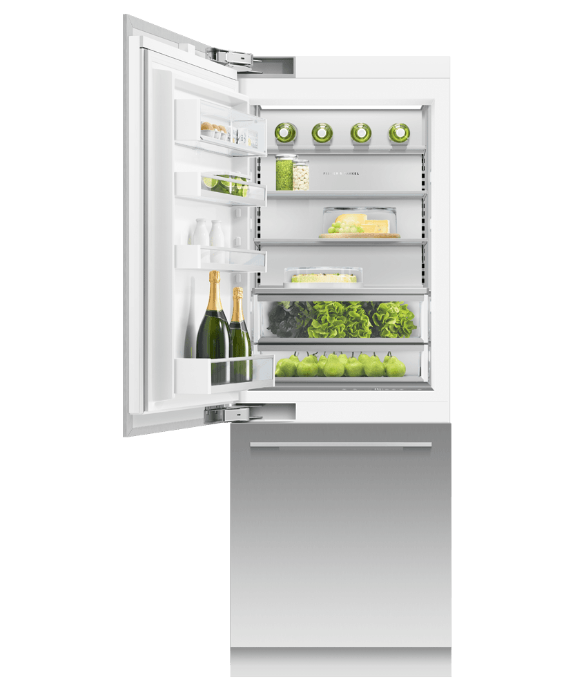 Fisher & Paykel RS3084WLU1 Integrated Refrigerator Freezer, 30", Ice & Water
