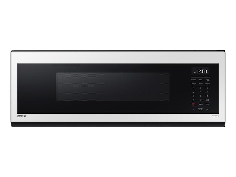 Samsung ME11CB751012 1.1 Cu. Ft. Bespoke Smart Slim Over-The-Range Microwave With 400 Cfm Hood Ventilation, Wi-Fi & Voice Control In White Glass