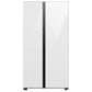 Samsung RS23CB760012 Bespoke Counter Depth Side-By-Side 23 Cu. Ft. Refrigerator With Beverage Center™ In White Glass