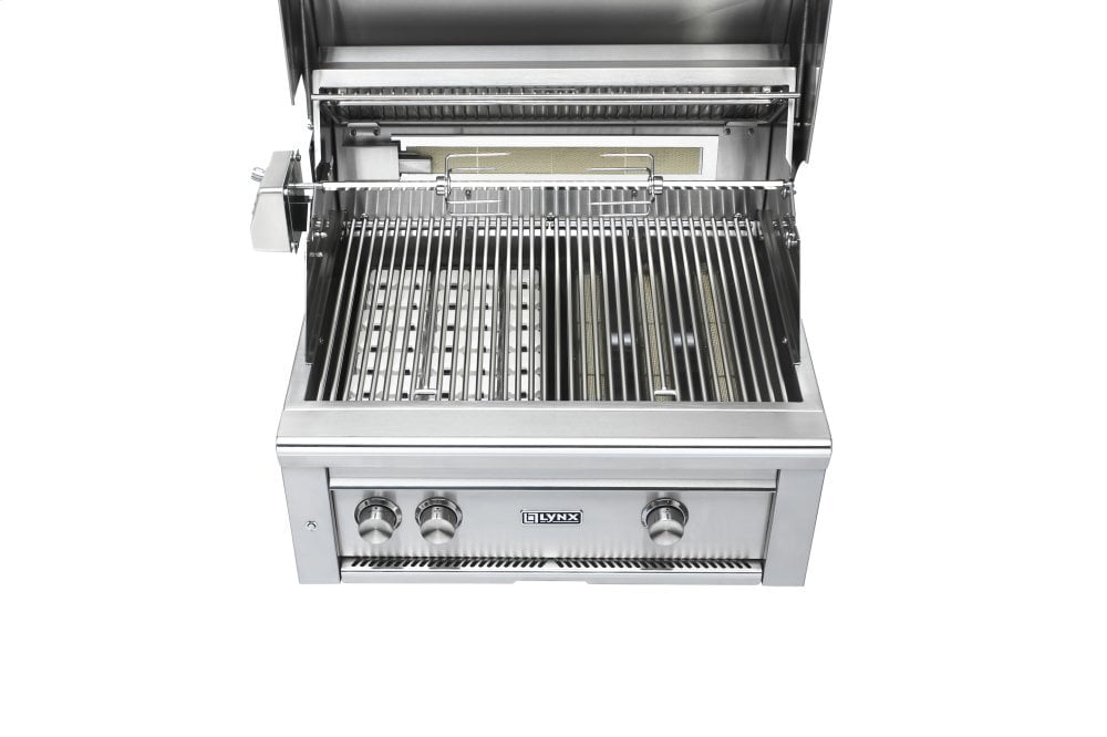 Lynx L30TRNG 30" Lynx Professional Built In Grill With 1 Trident And 1 Ceramic Burner And Rotisserie, Ng