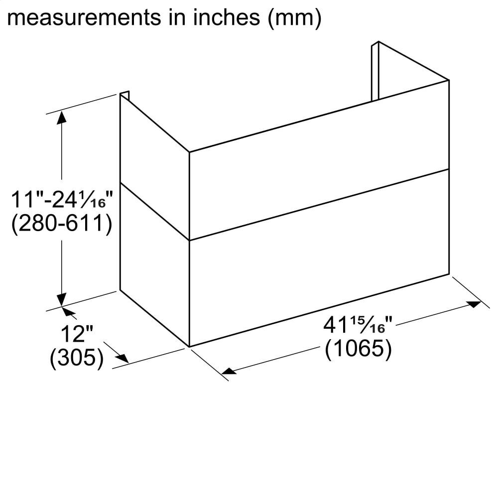 Thermador DC4289W 8'-9' Duct Cover Pro Wall Hood, 42"