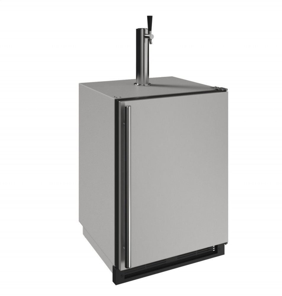 U-Line U1224KEGRSOD00A 1000 Series 24" Outdoor Keg Refrigerator With Stainless Solid Finish And Field Reversible Door Swing (115 Volts / 60 Hz)