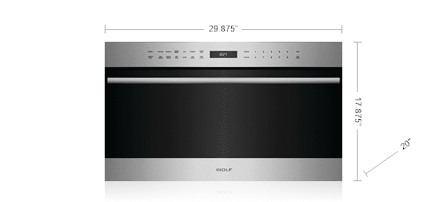 Wolf MDD30TESTH 30" E Series Transitional Drop-Down Door Microwave Oven