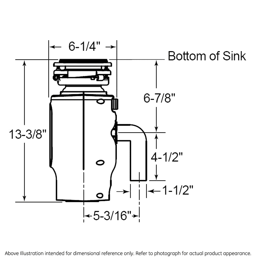 Ge Appliances GREEN05P Ge® 1/2 Hp Disposall Green Continuous Feed Garbage Disposer Corded