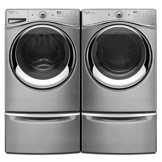 Amana XHPC155YC 15.5" Pedestal For Front Load Washer And Dryer With Storage - Chrome