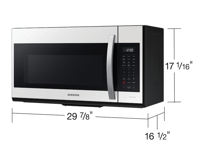 Samsung ME19CB704112 Bespoke Smart 1.9 Cu. Ft. Over-The-Range Microwave With Sensor Cook In White Glass
