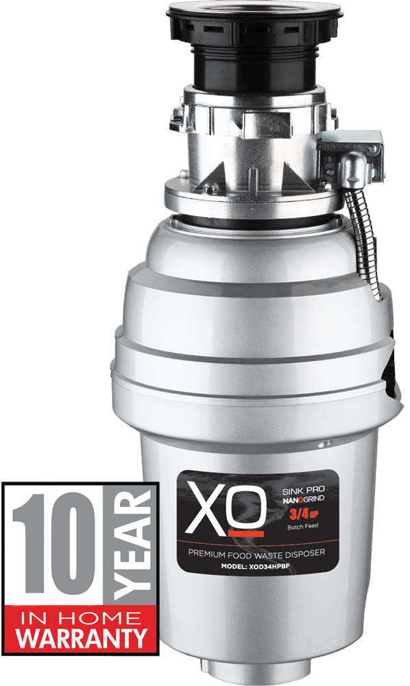 Xo Appliance XOD34HPBF 3/4 Hp Twist Lock Mount, Batch Feed Disposal
