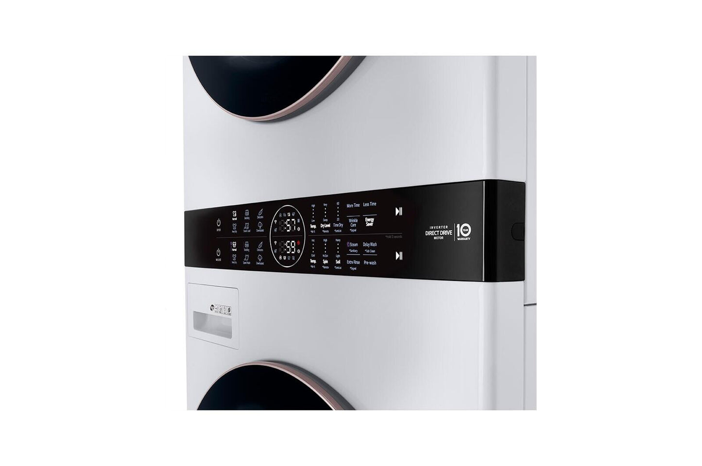 Lg WKG101HWA Single Unit Front Load Lg Washtower&#8482; With Center Control&#8482; 4.5 Cu. Ft. Washer And 7.4 Cu. Ft. Gas Dryer