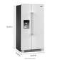 Maytag MRSF4036PW 36-Inch Wide Side-By-Side Refrigerator - 25 Cu. Ft.
