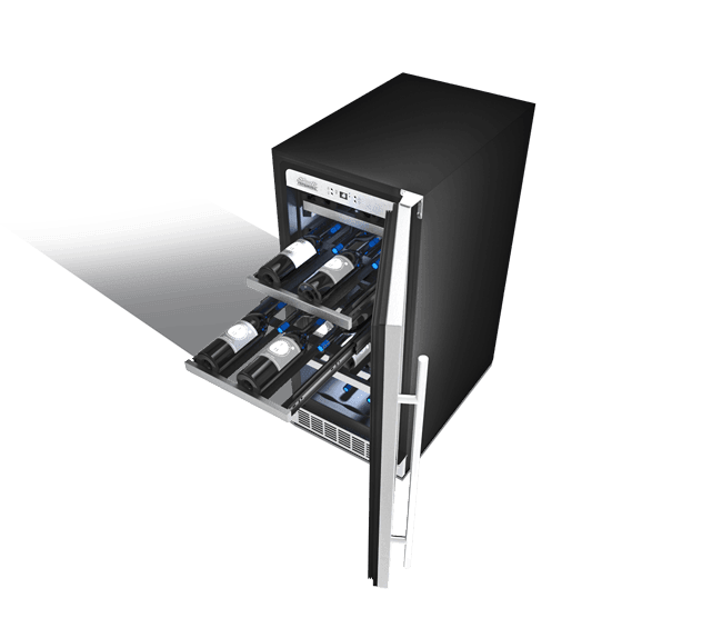 Silhouette DWC031D1BSSPR Tuscany 15 Single Zone Wine Cellar.