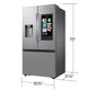 Samsung RF27CG5900SR 25 Cu. Ft. Mega Capacity Counter Depth 3-Door French Door Refrigerator With Family Hub™ In Stainless Steel