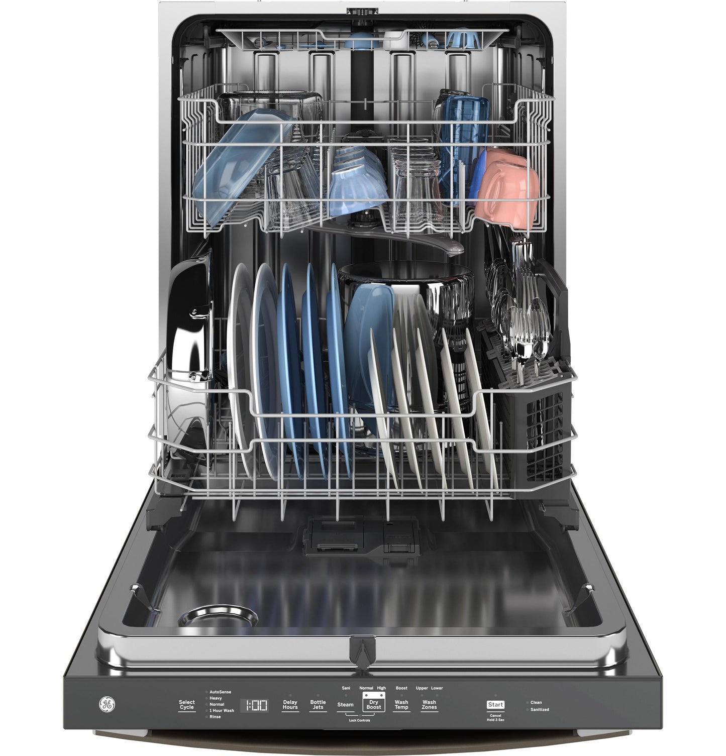 Ge Appliances GDT650SMVES Ge® Fingerprint Resistant Top Control With Stainless Steel Interior Dishwasher With Sanitize Cycle