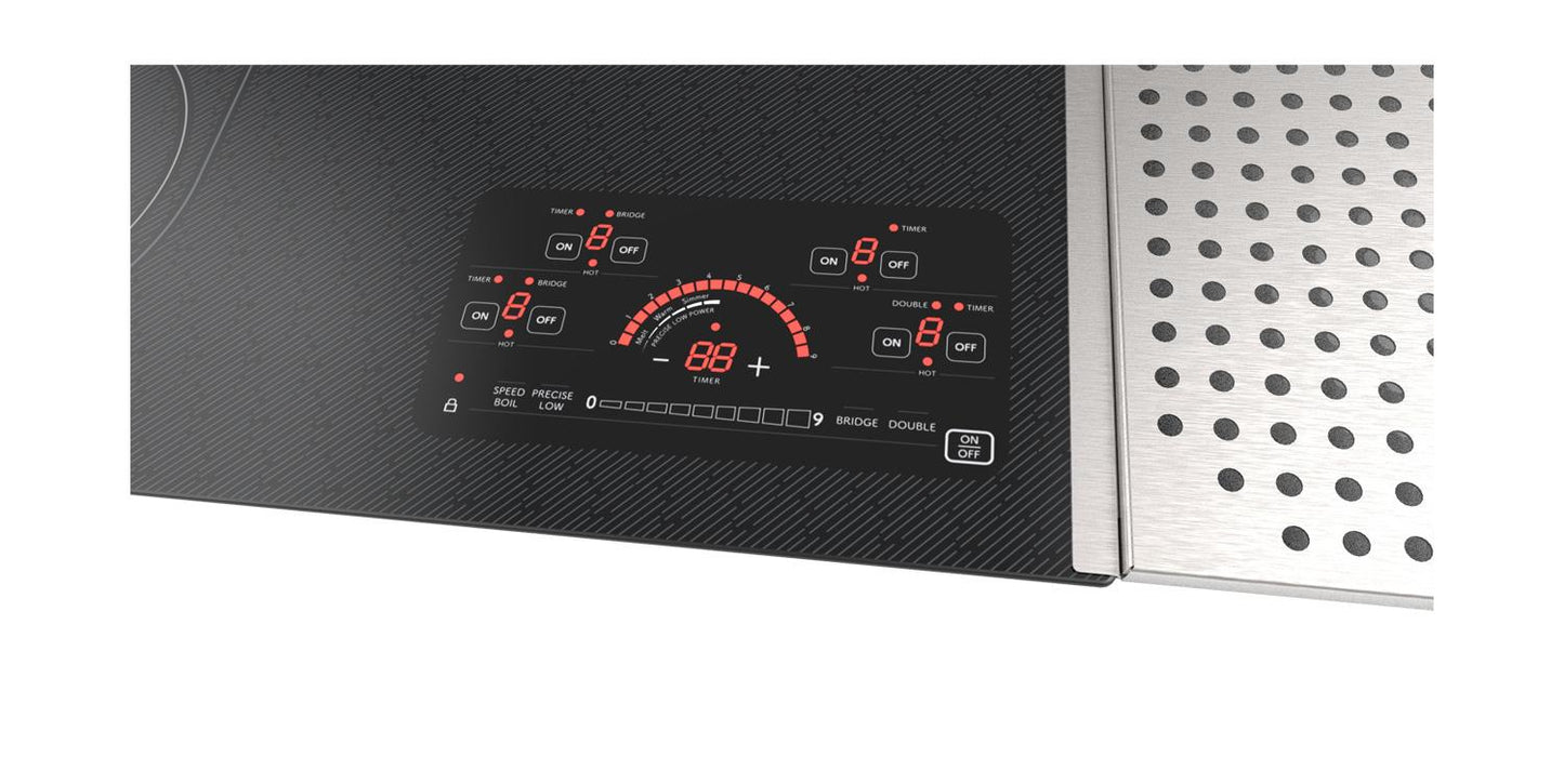 Sharp SCR2442FB 24 In. Drop-In Radiant Cooktop With Side Accessories